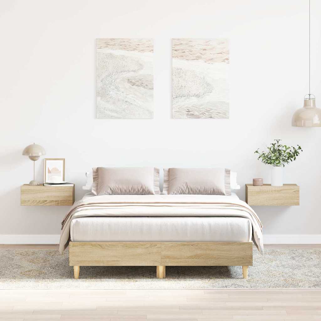 Cadre De Lit Sans Matelas Chêne Sonoma