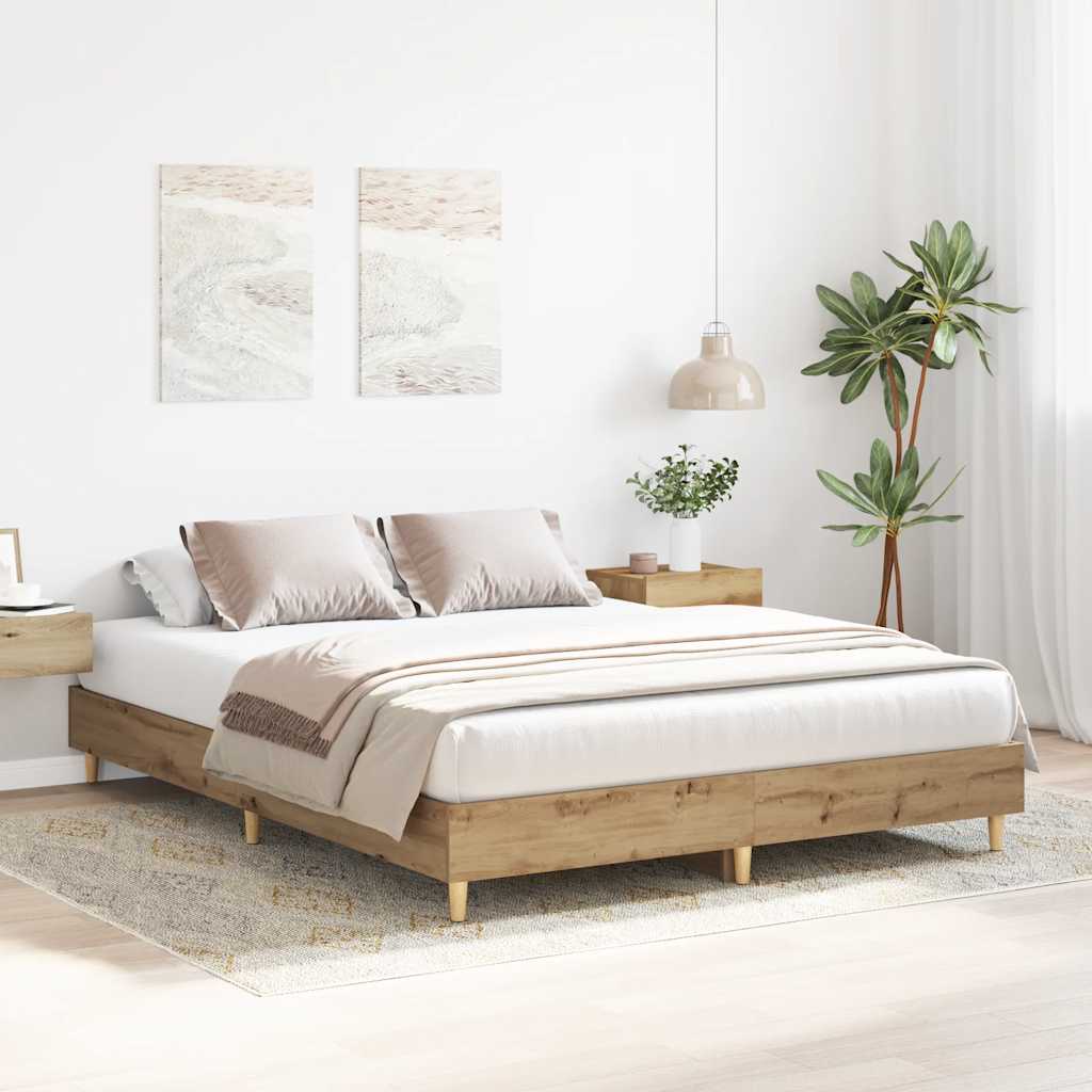 Cadre De Lit Sans Matelas Chêne Artisanal Artisian Oak