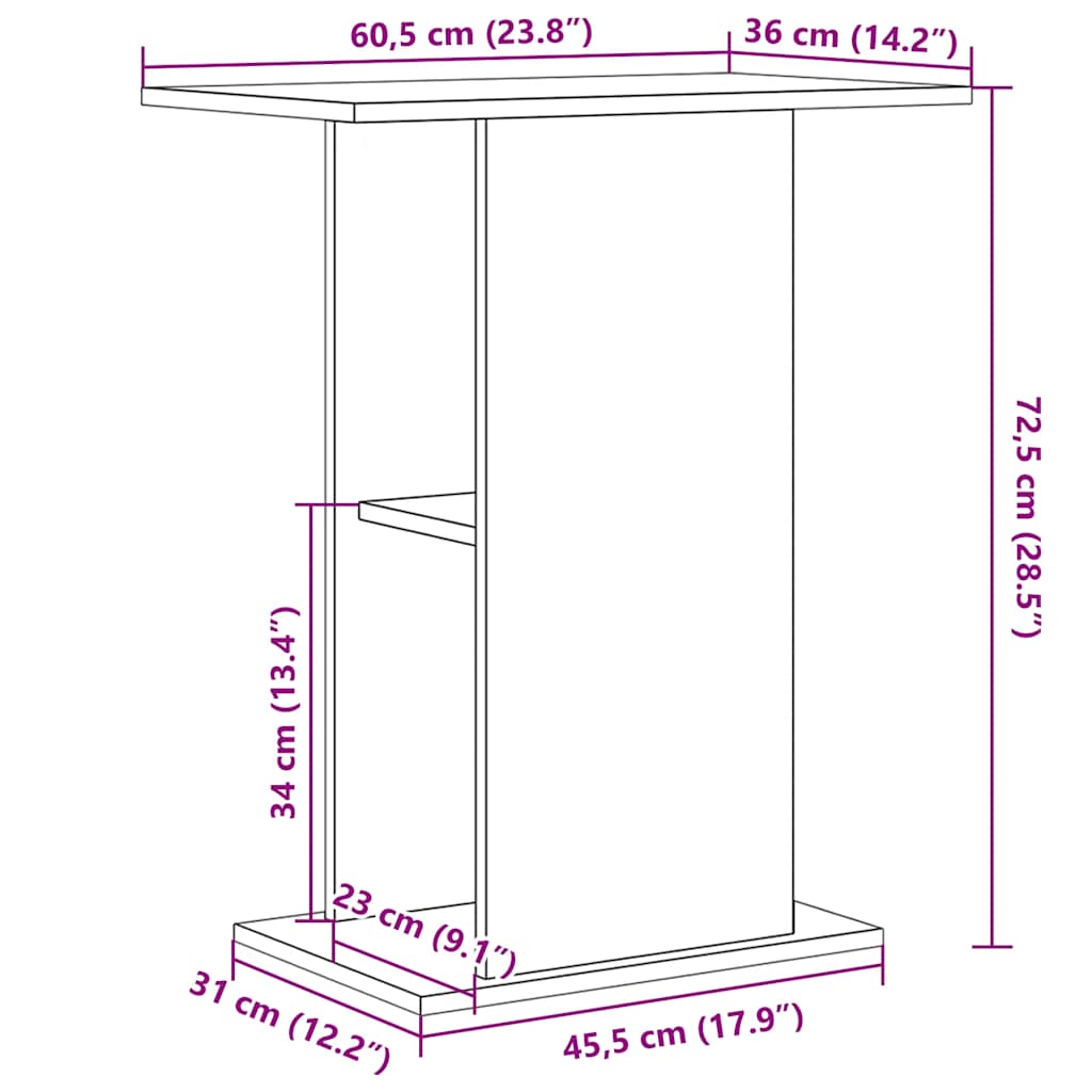Support Pour Aquarium 60,5X36X72,5 Cm