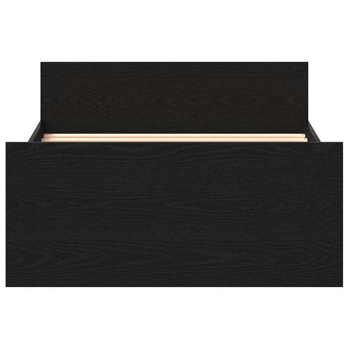 Cadre De Lit Sans Matelas 90X200Cm Bois D'ingénierie Chêne Noir