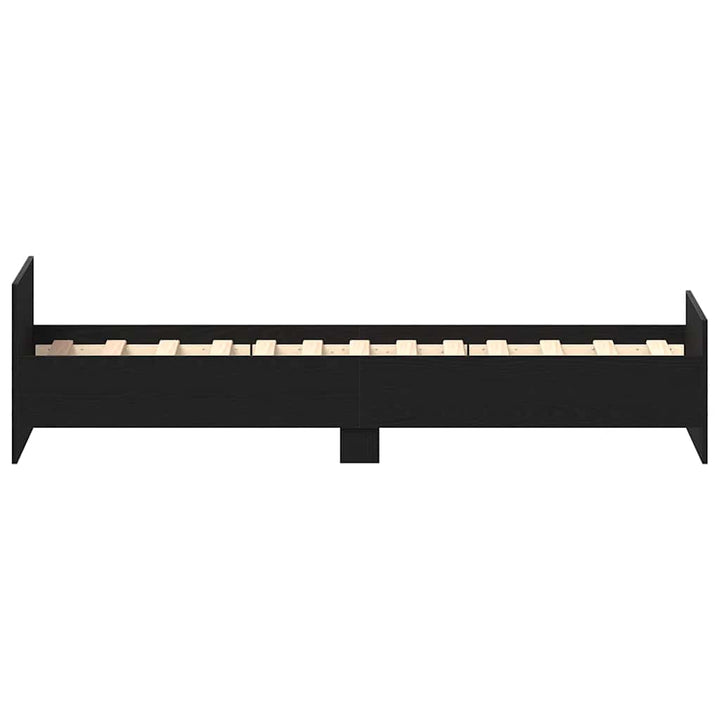 Cadre De Lit Sans Matelas 90X200Cm Bois D'ingénierie Chêne Noir