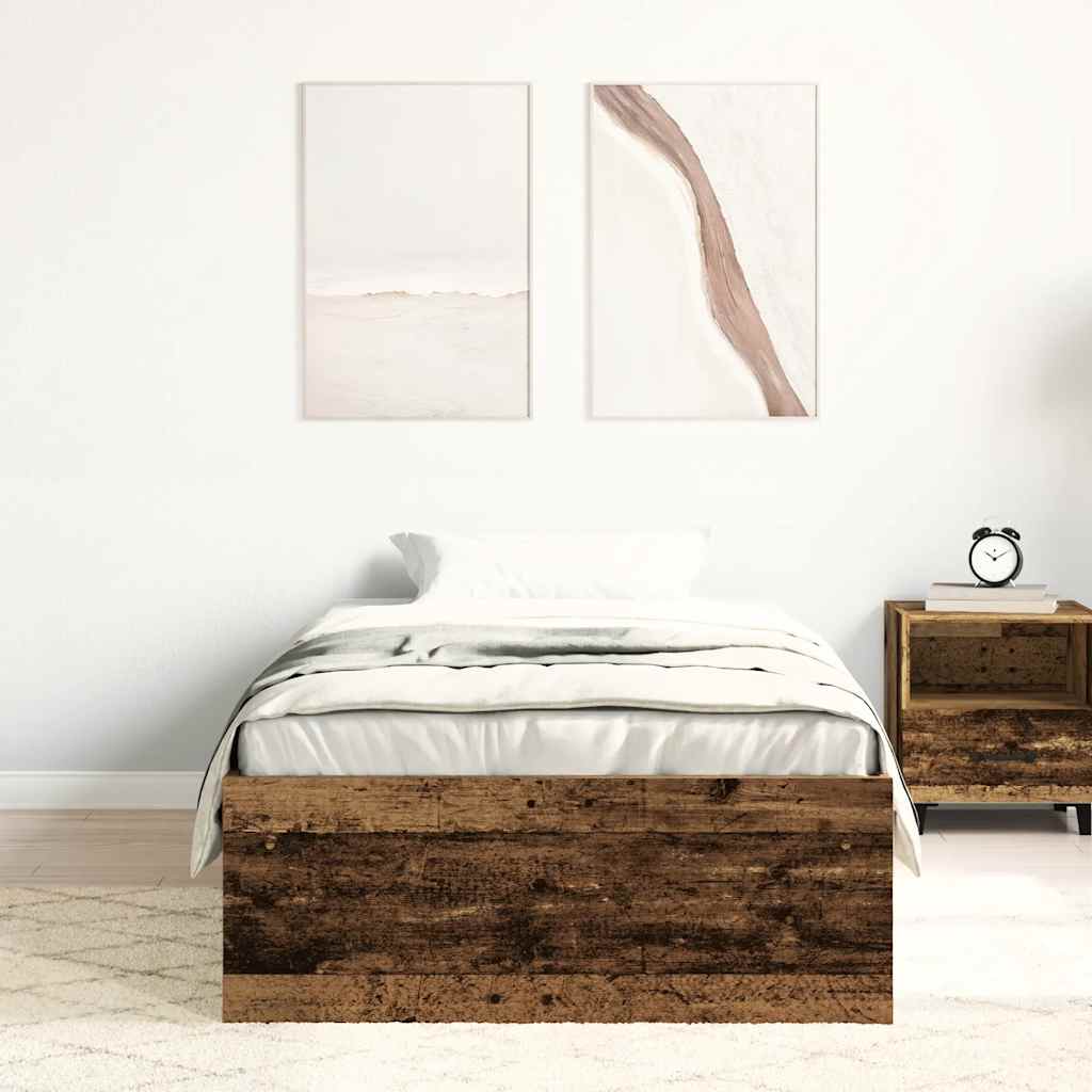 Cadre De Lit Sans Matelas Bois Ingénierie Vieux Bois