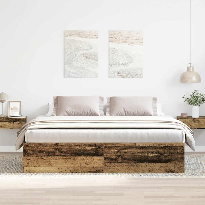 Cadre De Lit Sans Matelas Bois Ingénierie Vieux Bois