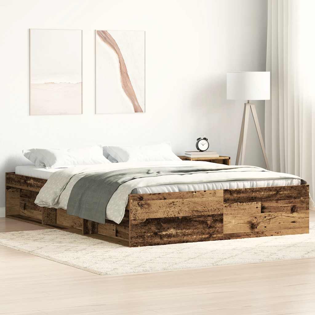 Cadre De Lit Sans Matelas Bois Ingénierie Vieux Bois