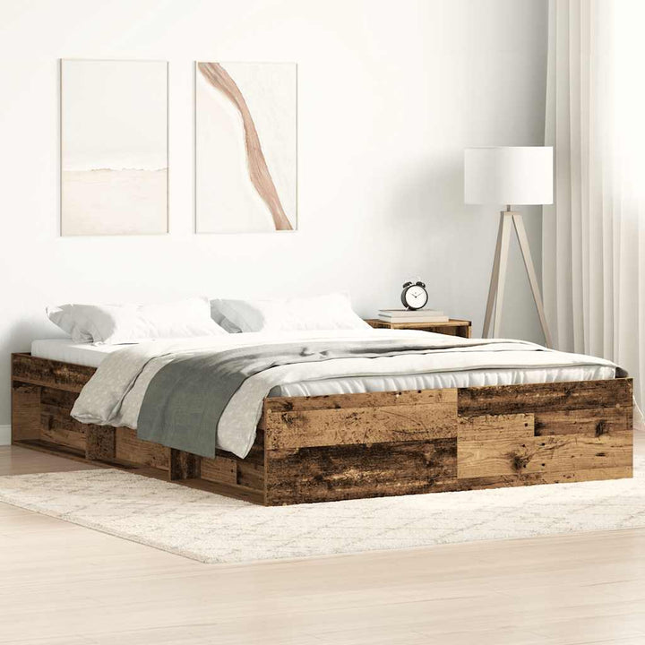 Cadre De Lit Sans Matelas Bois Ingénierie Vieux Bois