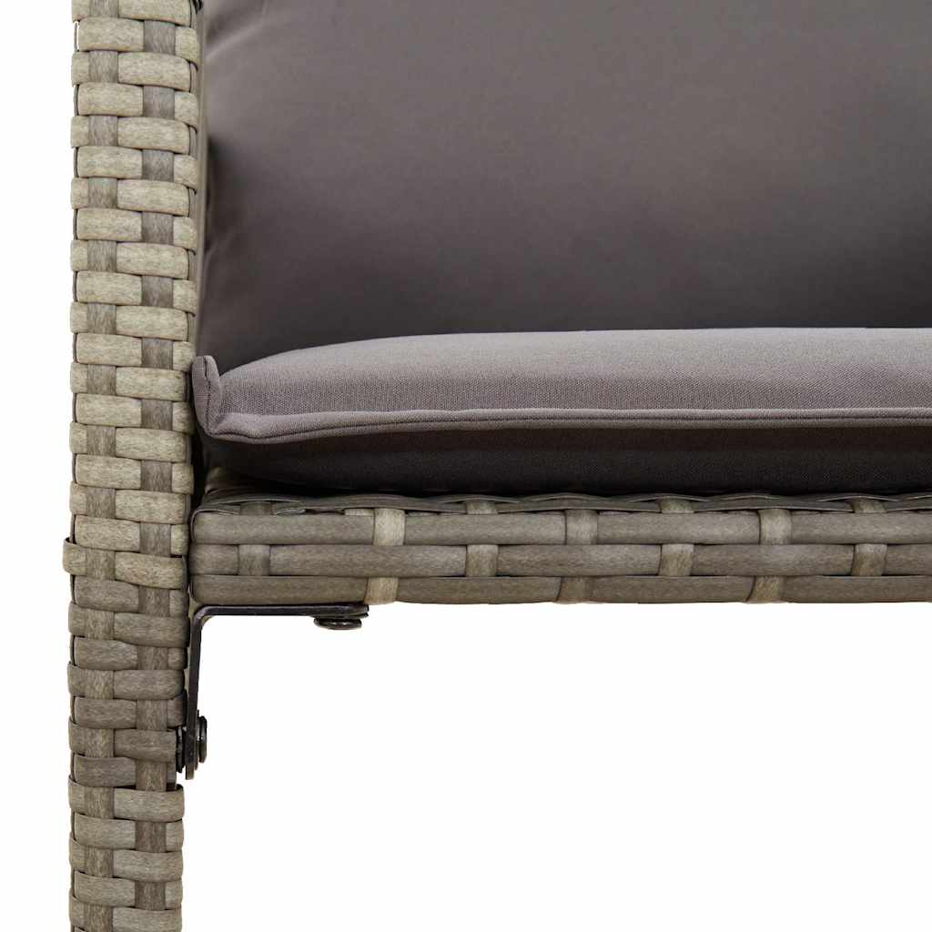 Ensemble De Bar De Jardin 5 Pcs Avec Coussins Poly Rotin