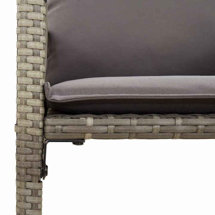 Ensemble De Bar De Jardin 5 Pcs Avec Coussins Poly Rotin