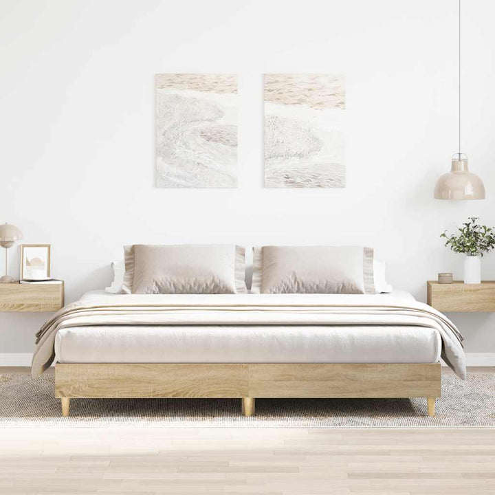 Cadre De Lit Sans Matelas Chêne Sonoma