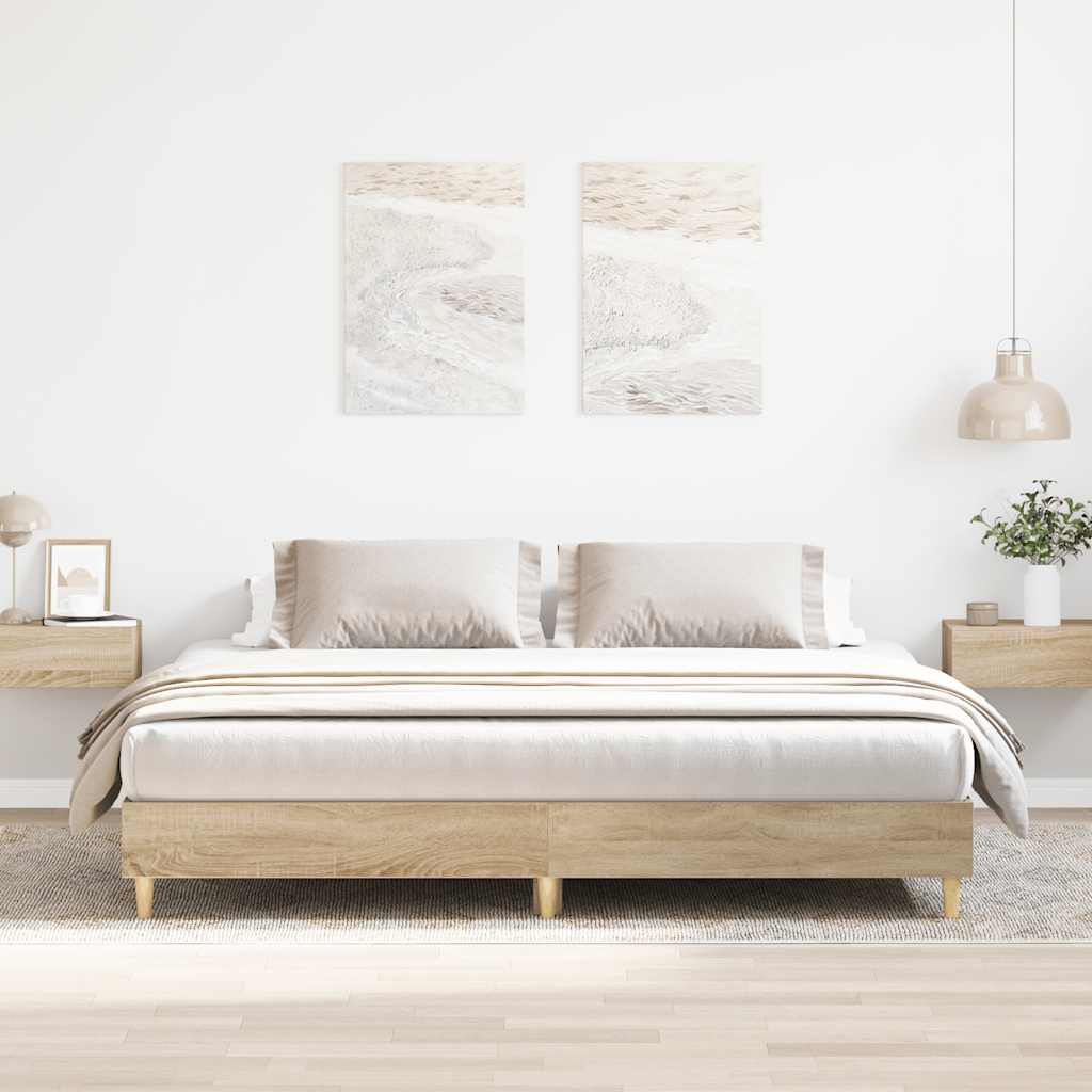 Cadre De Lit Sans Matelas Chêne Sonoma
