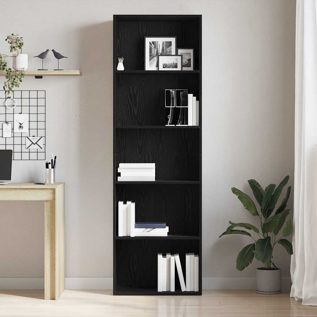Bibliothèque 60X30X Bois D'ingénierie Chêne Noir