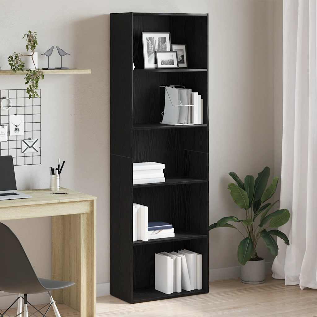 Bibliothèque 60X30X Bois D'ingénierie Chêne Noir