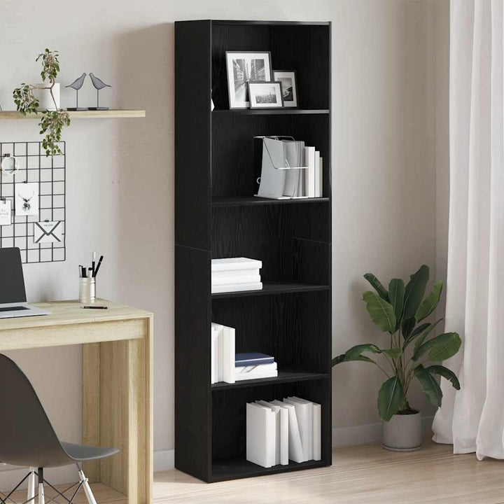 Bibliothèque 60X30X Bois D'ingénierie Chêne Noir