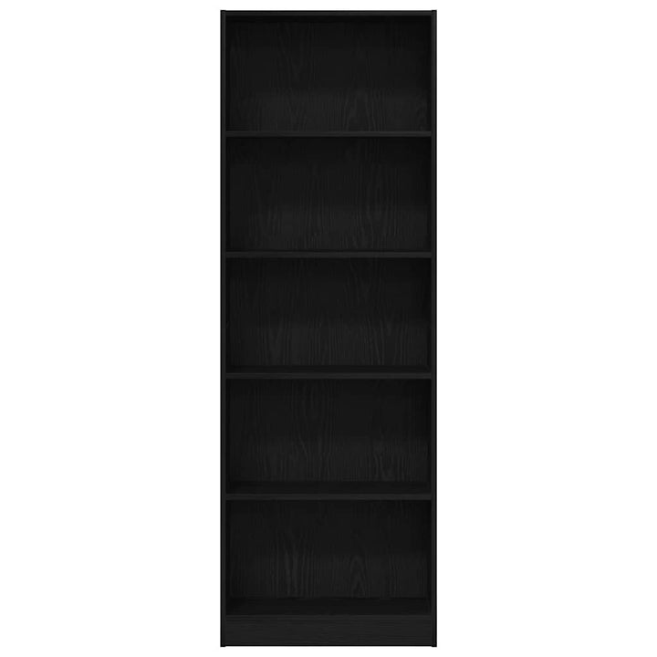 Bibliothèque En - 60 X 24 X , Bois Ingénieré Chêne Noir