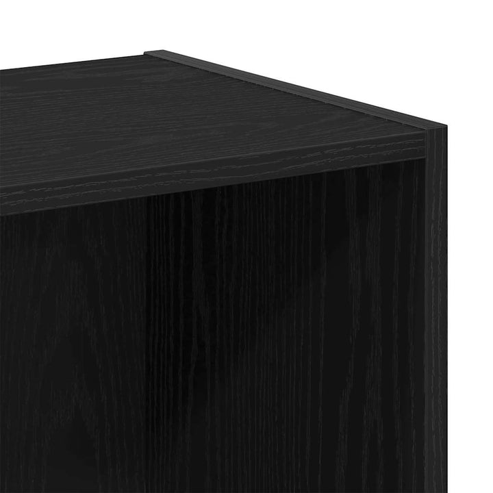 Bibliothèque Modulable  Noir Chêne 36X30X171 Cm Bois D'ingénierie