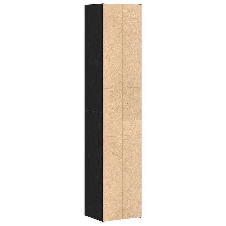 Bibliothèque Modulable  Noir Chêne 36X30X171 Cm Bois D'ingénierie