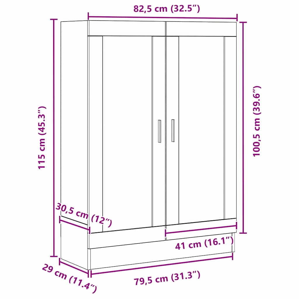 Bibliothèque En - 82,5 X 30,5 X , En Bois D'ingénierie.