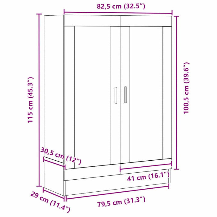 Bibliothèque En - 82,5 X 30,5 X , En Bois D'ingénierie.