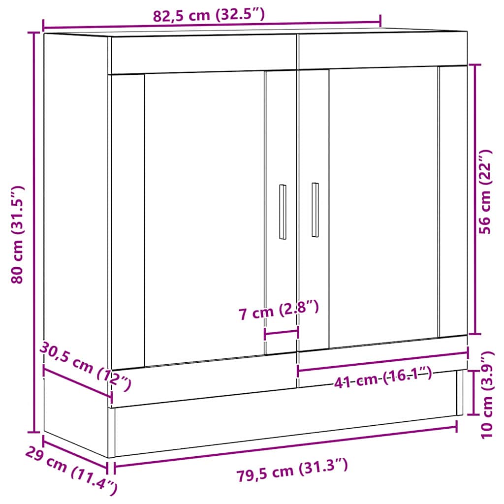 Bibliothèque  82,5X30,5X En Bois D'ingénierie