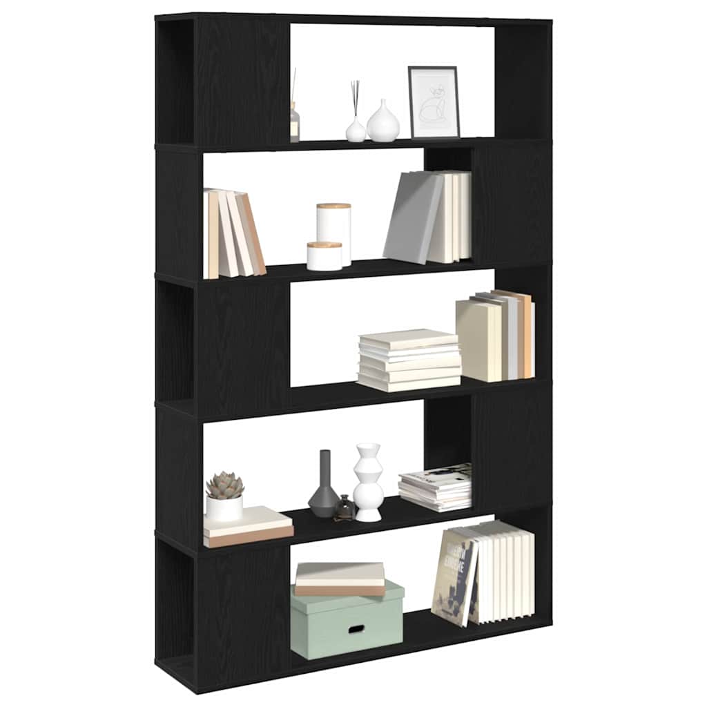 Bibliothèque Noir Chêne Bois D'ingénierie Chêne Noir