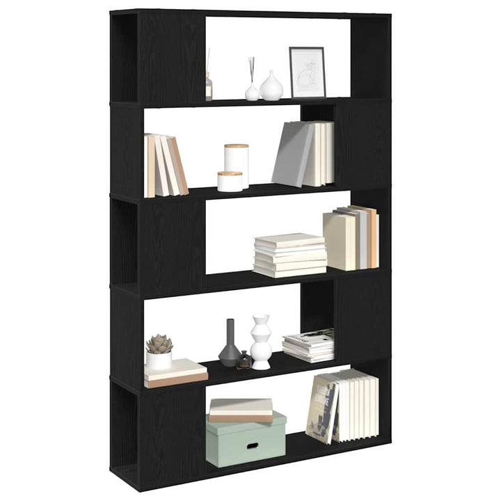 Bibliothèque Noir Chêne Bois D'ingénierie Chêne Noir