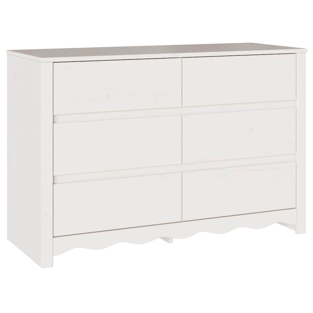 Commode  &quot;Drammen&quot; He 111X43X73,5 Cm En Bois Massif De Pin