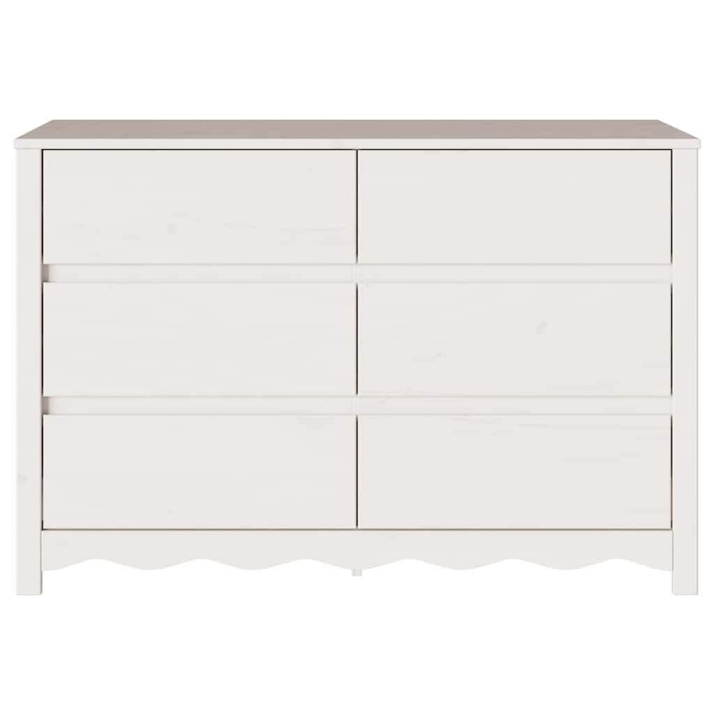Commode  &quot;Drammen&quot; He 111X43X73,5 Cm En Bois Massif De Pin