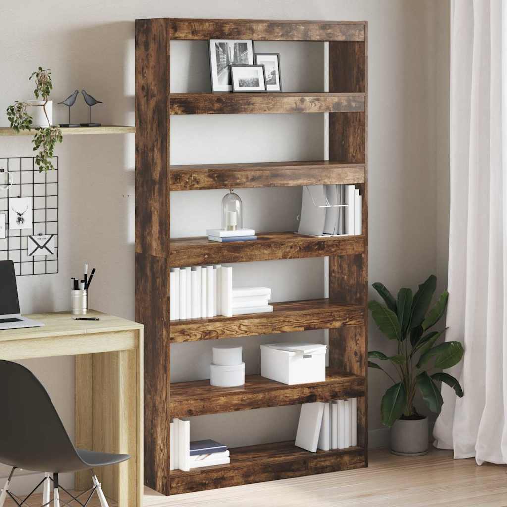 Bibliothèque Bois D'ingénierie 100 X 30 X 198 Cm