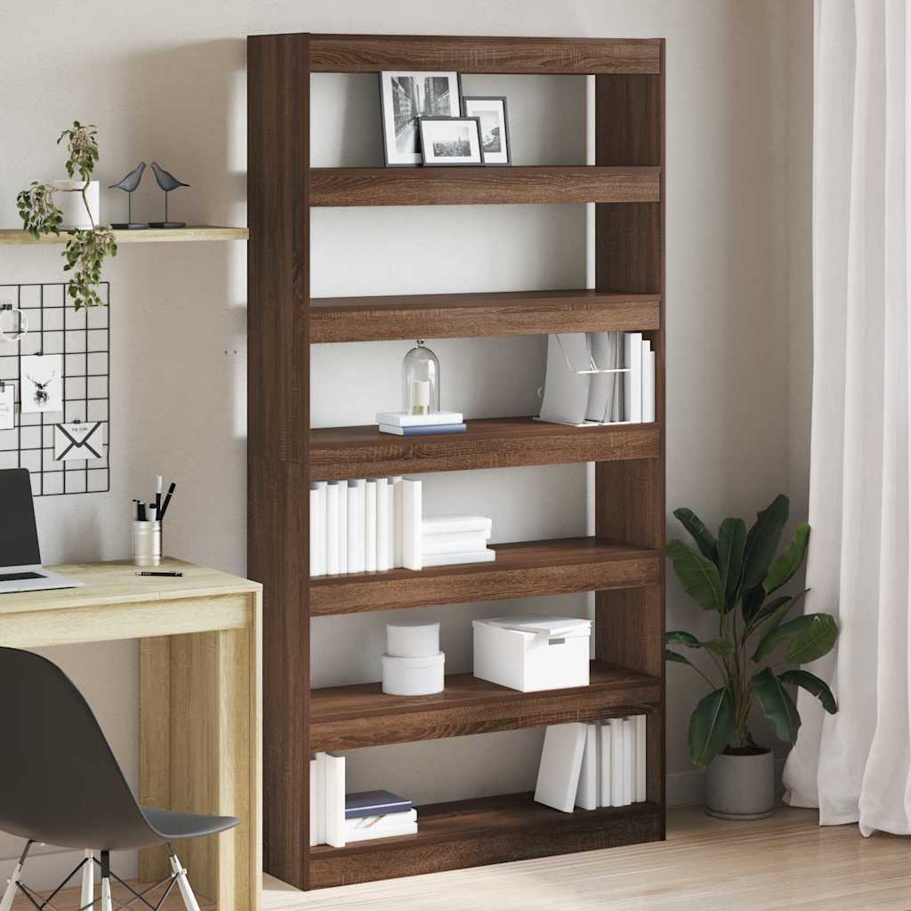 Bibliothèque Bois D'ingénierie 100 X 30 X 198 Cm