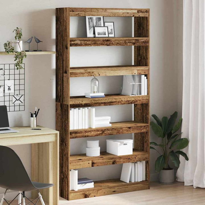 Bibliothèque Bois D'ingénierie 100 X 30 X 198 Cm