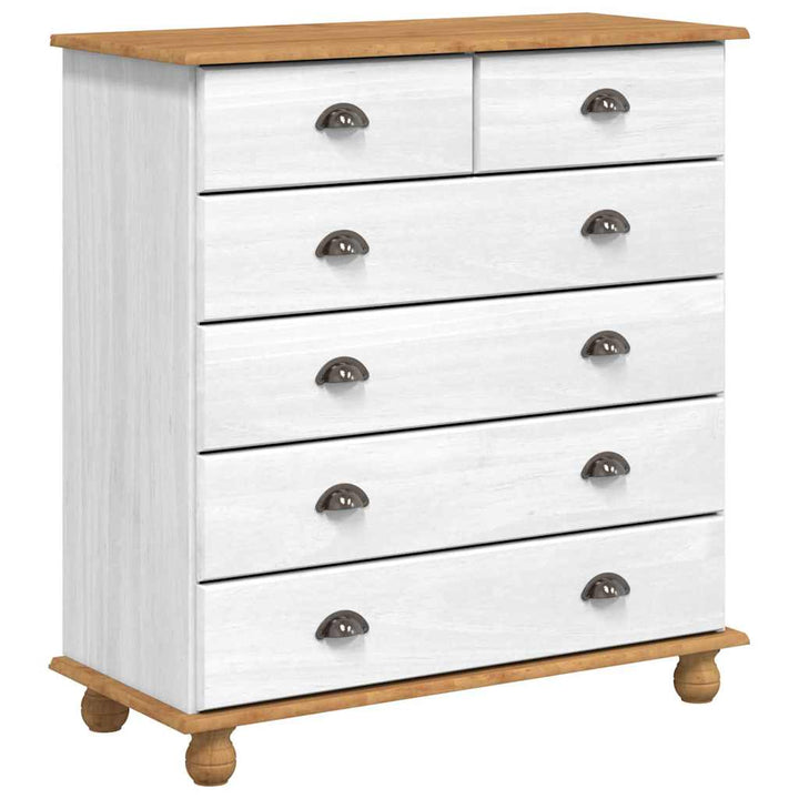 Commode &quot;Askim&quot; He 91X40X95,5 Cm En Bois De Pin Massif