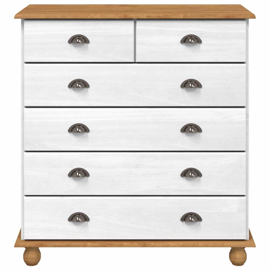 Commode &quot;Askim&quot; He 91X40X95,5 Cm En Bois De Pin Massif