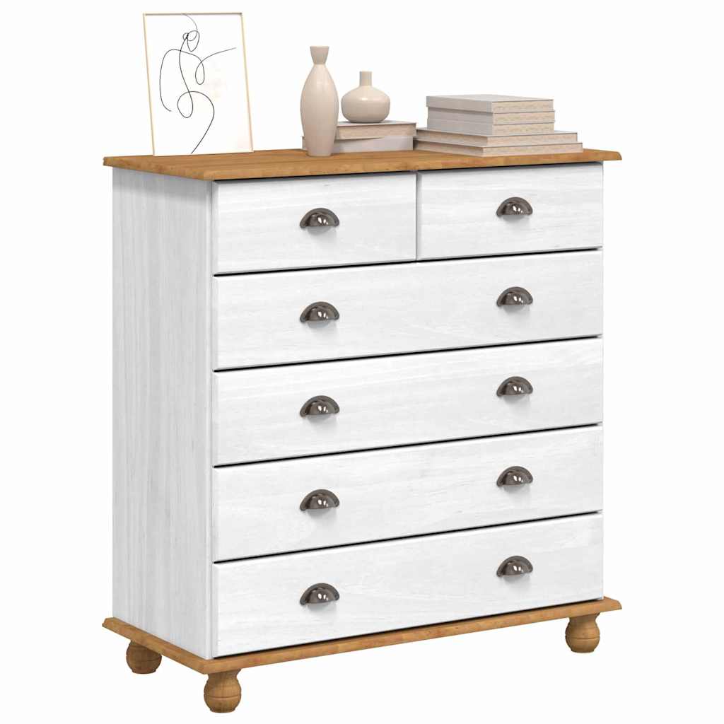 Commode &quot;Askim&quot; He 91X40X95,5 Cm En Bois De Pin Massif