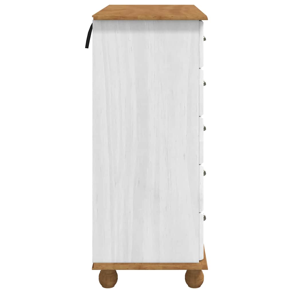 Commode &quot;Askim&quot; He 91X40X95,5 Cm En Bois De Pin Massif