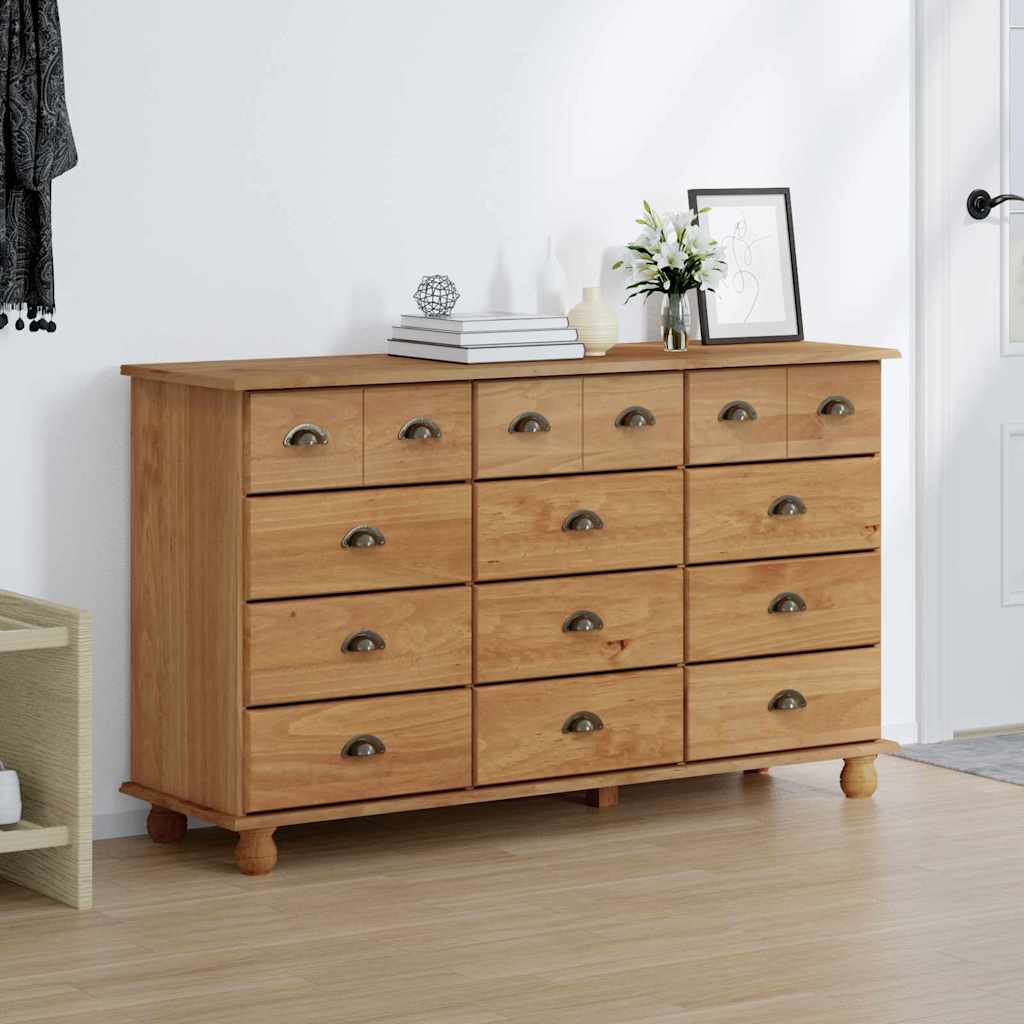 Commode &quot;Askim&quot; 79X40X133.5 Cm Bois Massif De Pin