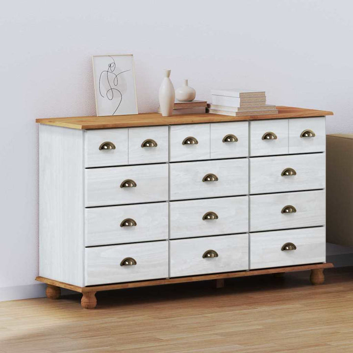 Commode &quot;Askim&quot; 79X40X133.5 Cm Bois Massif De Pin