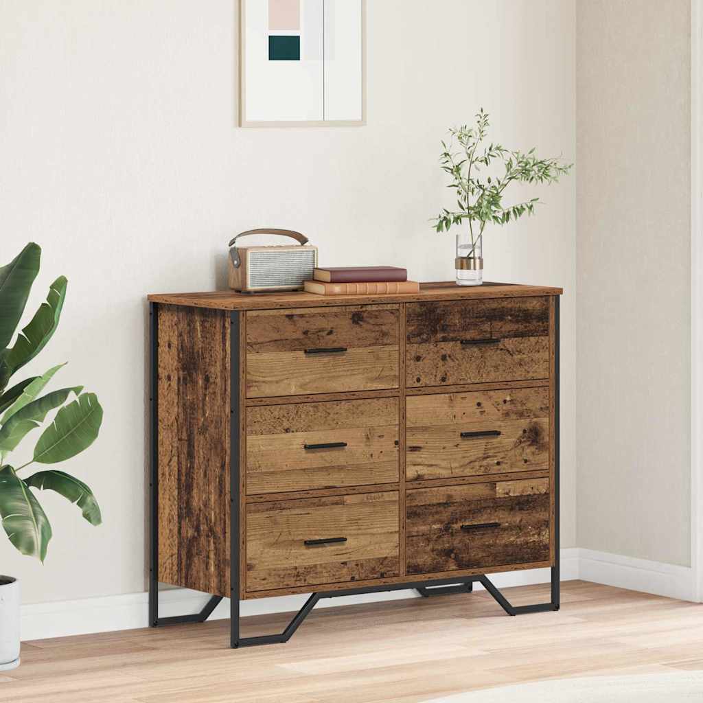 Commode 91X35.5X74.5 Cm Bois Reconstitué
