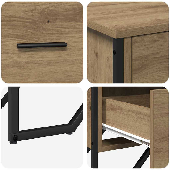 Commode 91X35.5X74.5 Cm Bois Reconstitué