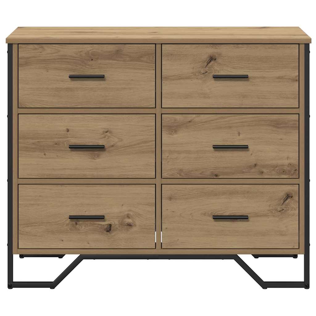 Commode 91X35.5X74.5 Cm Bois Reconstitué