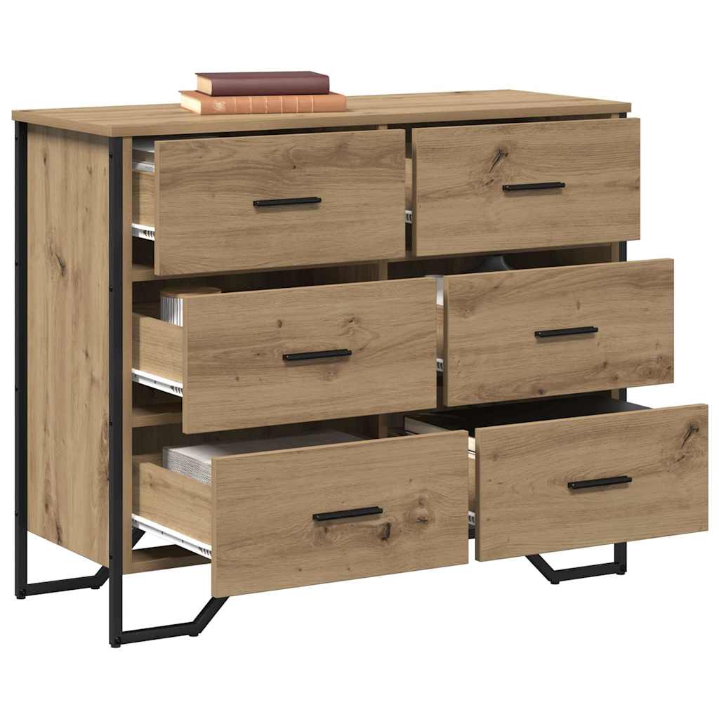 Commode 91X35.5X74.5 Cm Bois Reconstitué