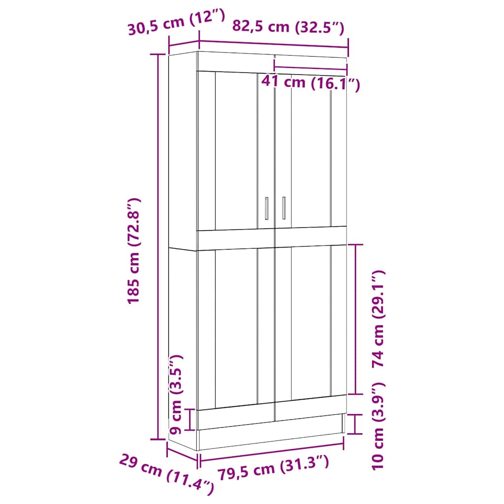 Bibliothèque 82.5 X 30.5 X Bois D'ingénierie