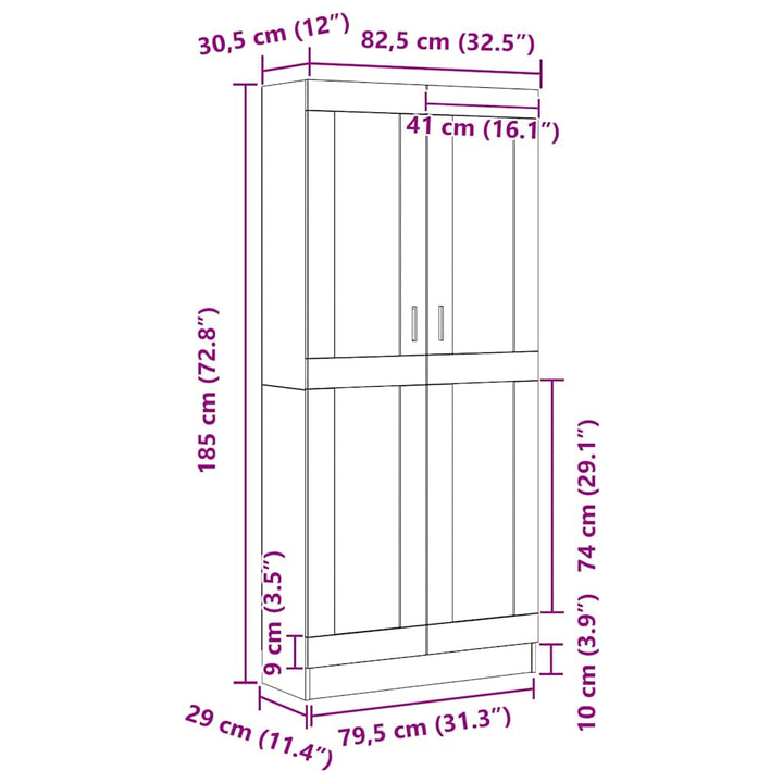 Bibliothèque 82.5 X 30.5 X Bois D'ingénierie