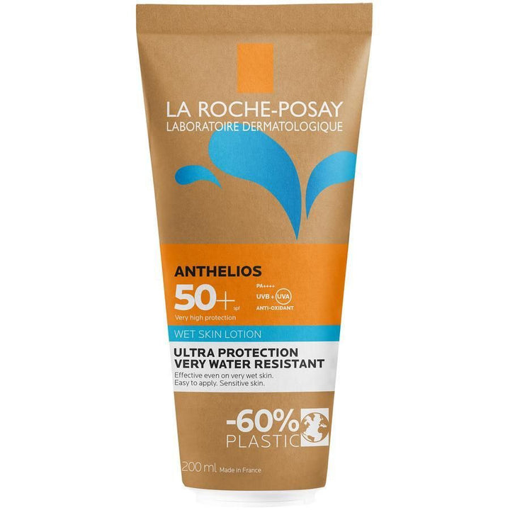 La Roche-Posay Anthelios Lotion Solaire Wet Skin SPF 50+ – Haute Protection, Peaux Sensibles