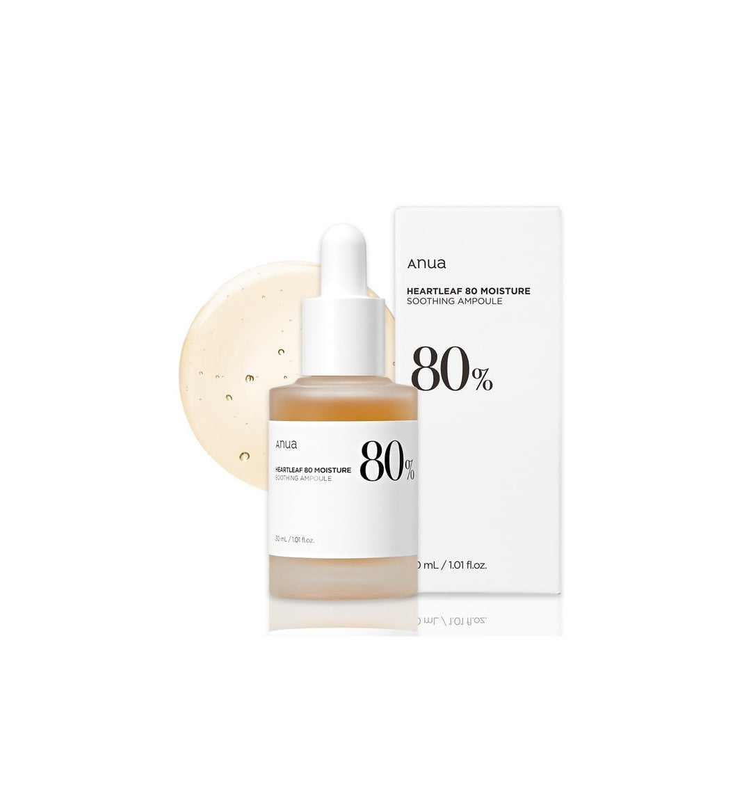 Anua – Ampoule Apaisante Hydratante à 80% d’Extrait de Heartleaf – 30 ml