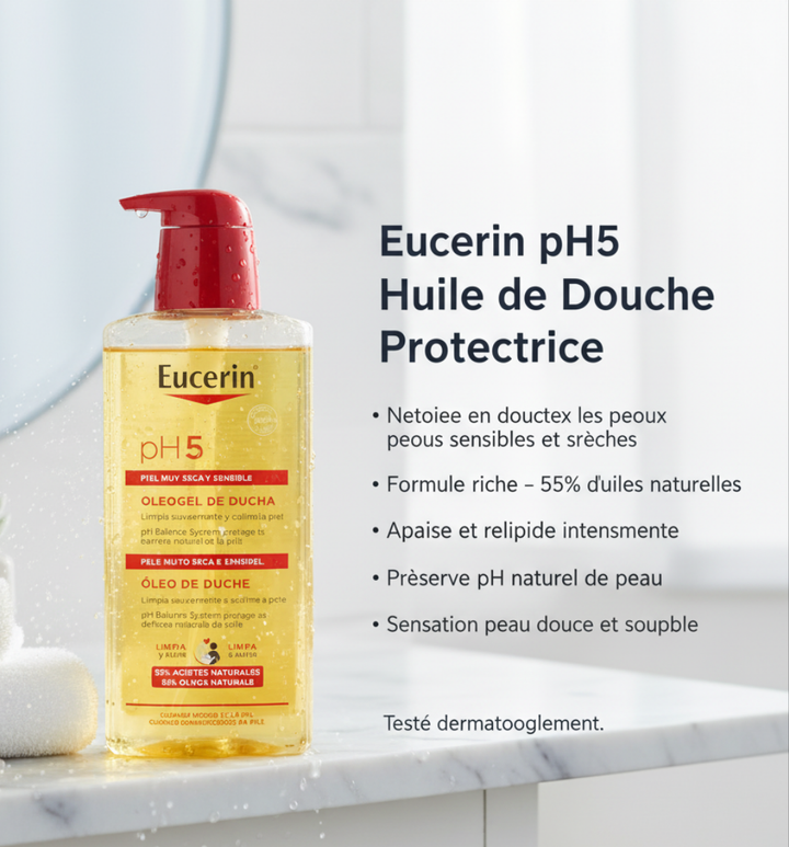 Eucerin pH5 Huile de Douche – Peaux Très Sèches & Sensibles – 400 ml - Wifna