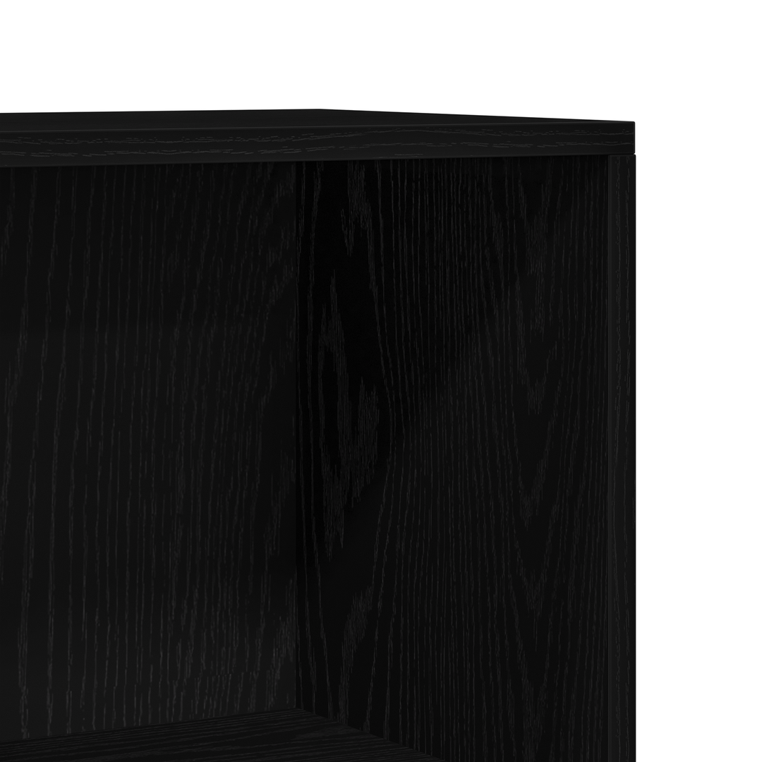 Bibliothèque En - 60 X 24 X , Bois Ingénieré Chêne Noir