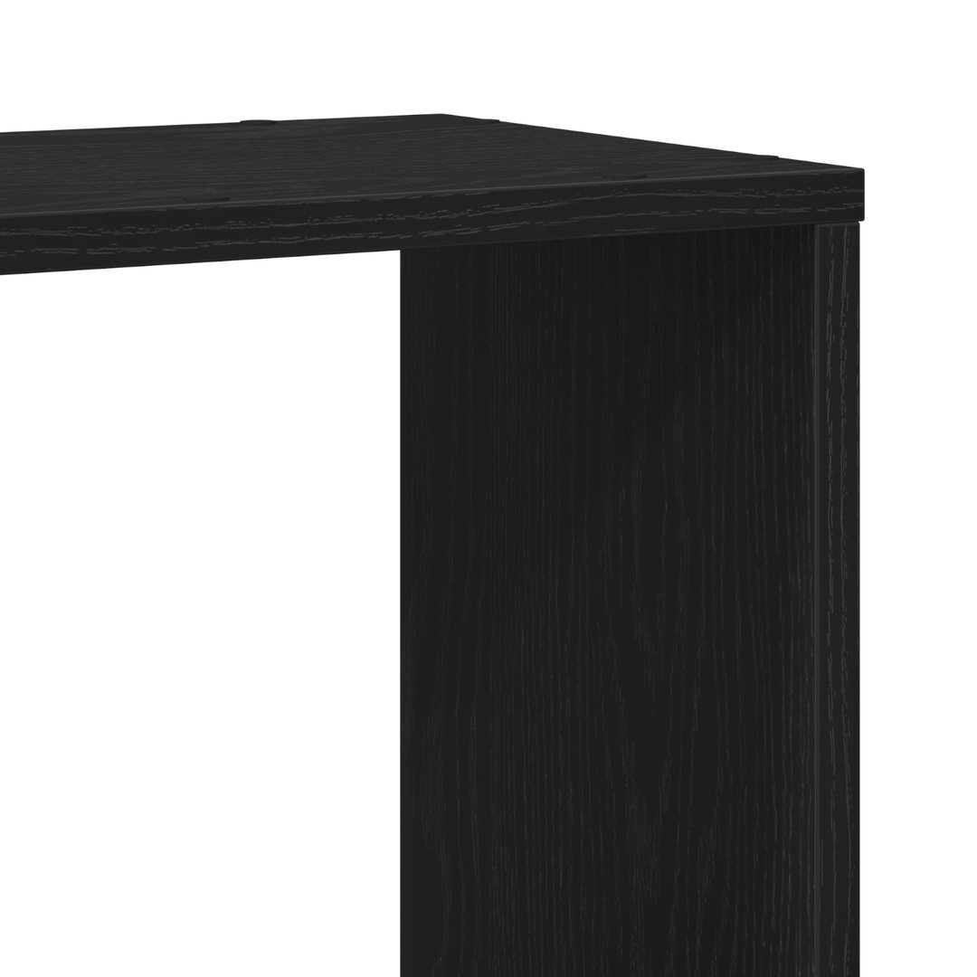 Bibliothèque Noir Chêne Bois D'ingénierie Chêne Noir