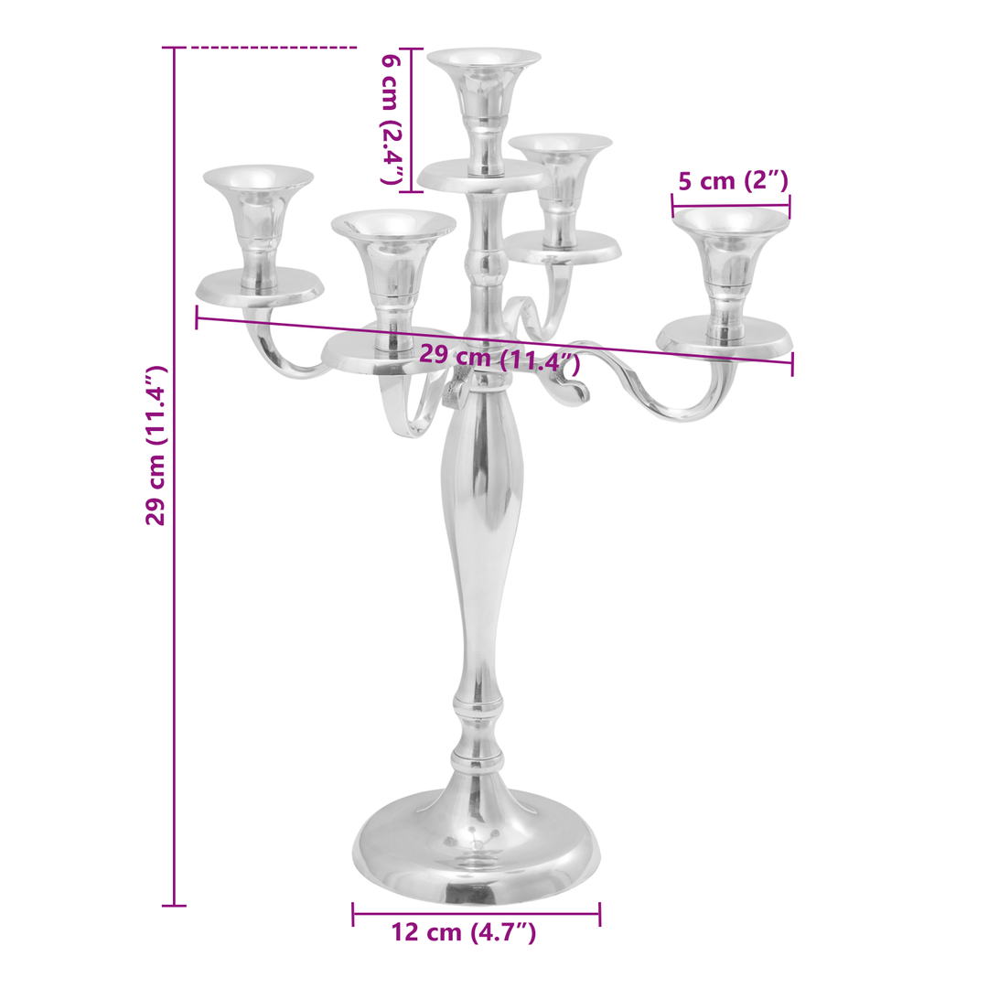 Bougeoir  Argent Aluminium