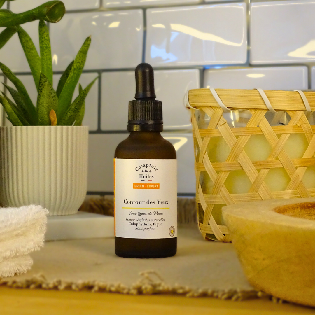 Huile Contour des Yeux Bio – Green Expert | Anti-Cernes, Lissante & Hydratante Naturelle - Wifna