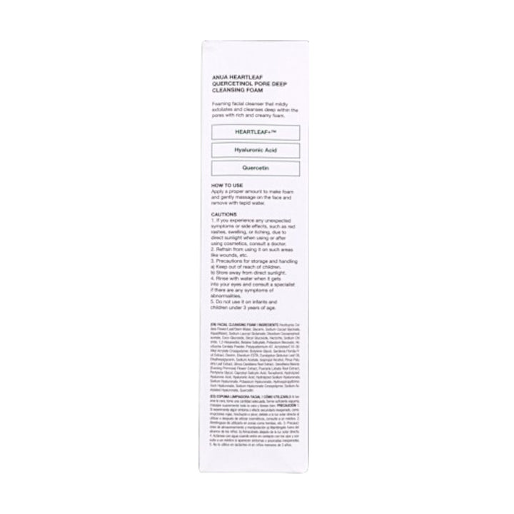 Anua Heartleaf BHA Cleansing Foam – Mousse Nettoyante Profonde Anti-Pores – Peaux Mixtes à Grasses (150ml)