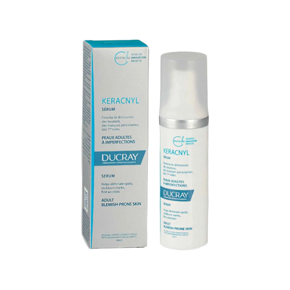 Ducray Keracnyl Sérum – Soin Anti-Imperfections & Anti-Rides – Peaux Adultes à Imperfections – 30 ml
